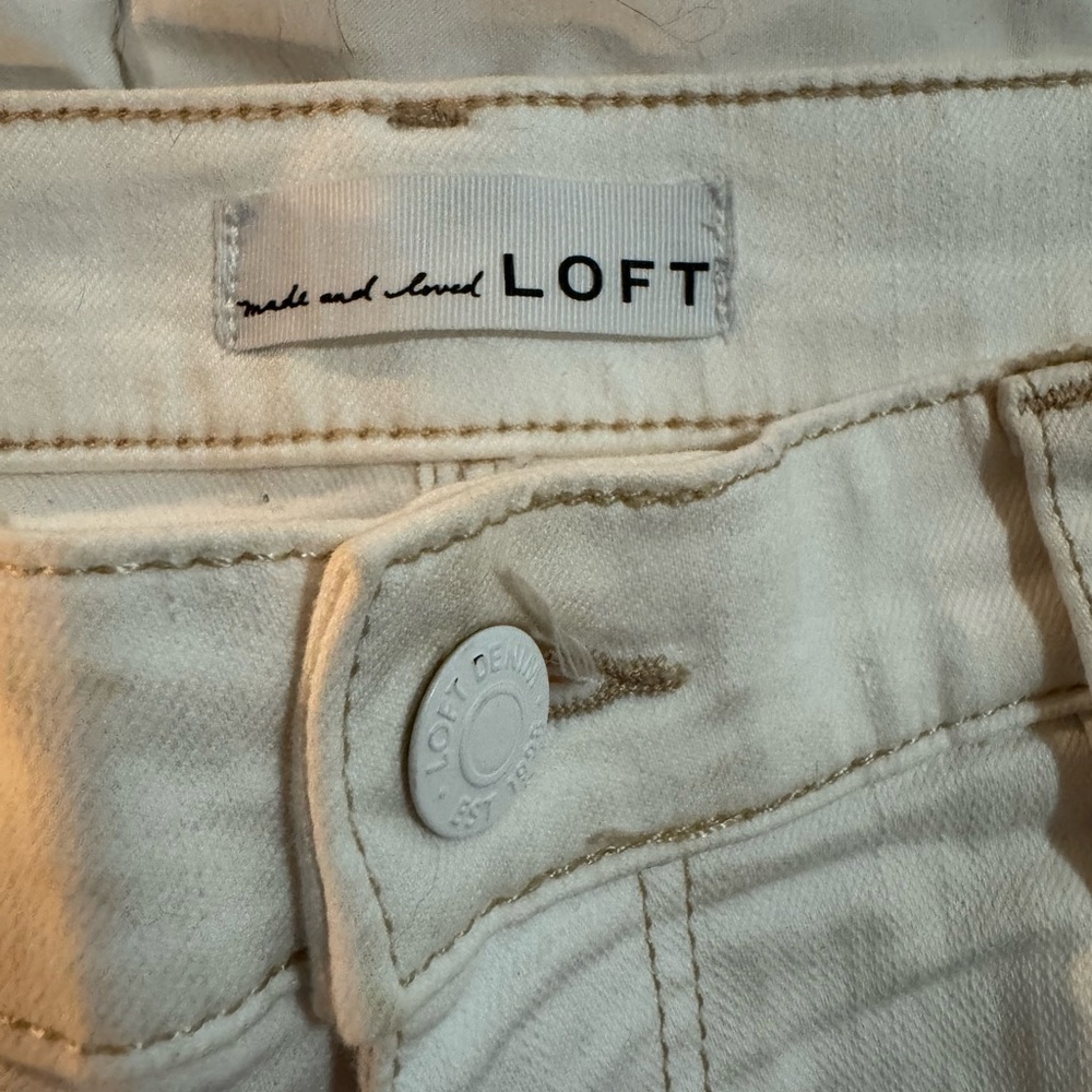 LOFT Women's Off-White Denim Jeans